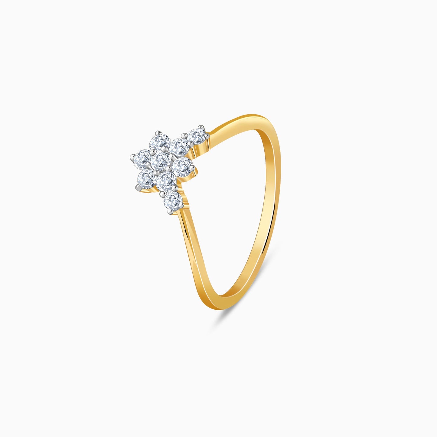 Gold Pieris Lab Grown Diamond Ring