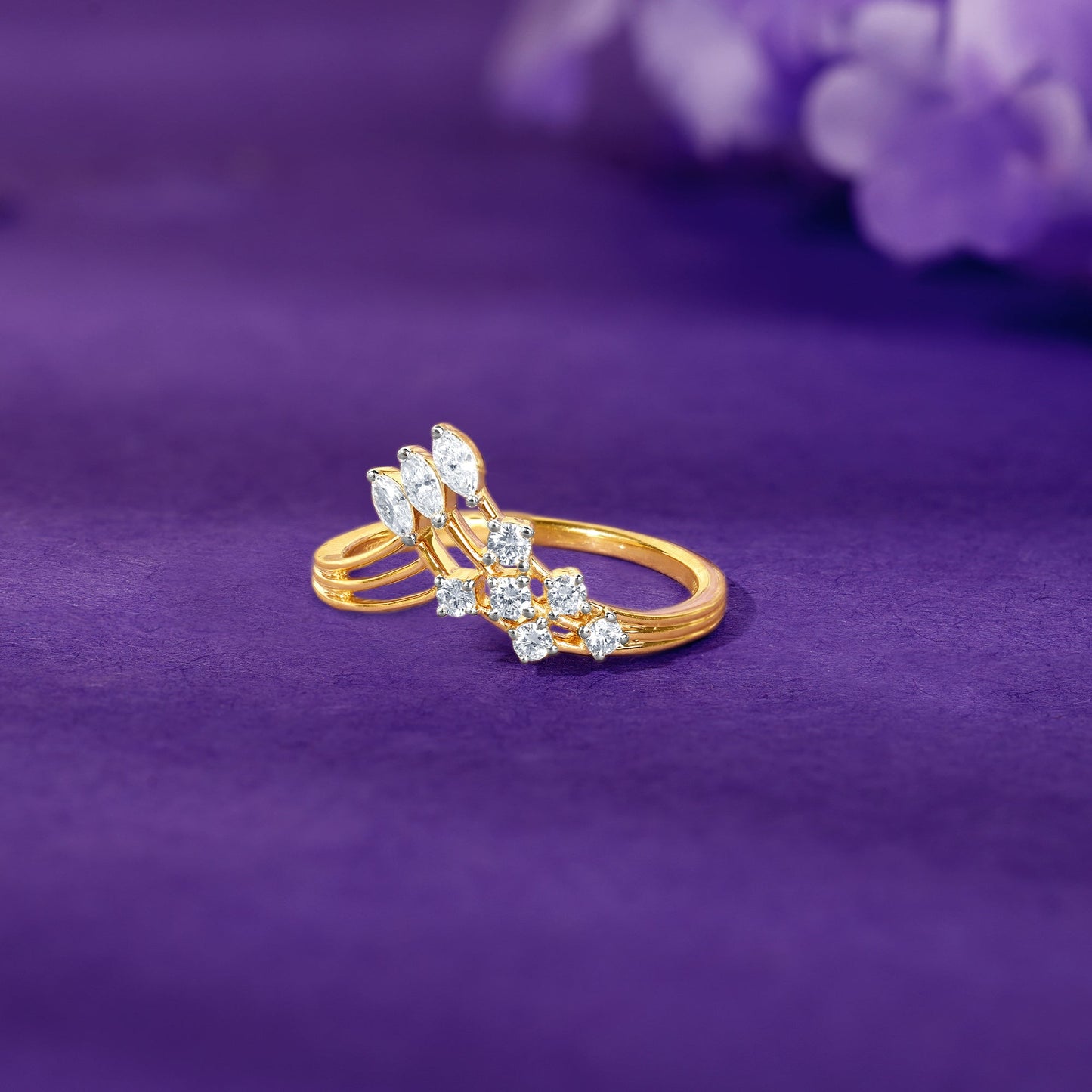 Gold Aveline Lab Grown Diamond Ring