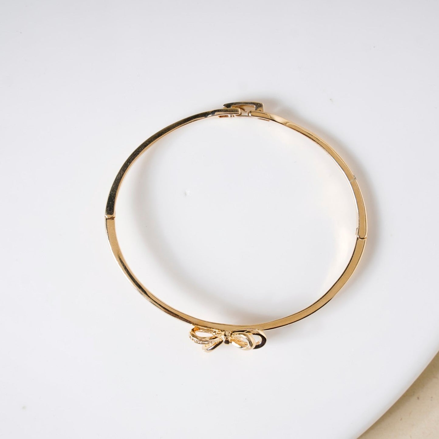 Gold Stone Studded Bow Bracelet