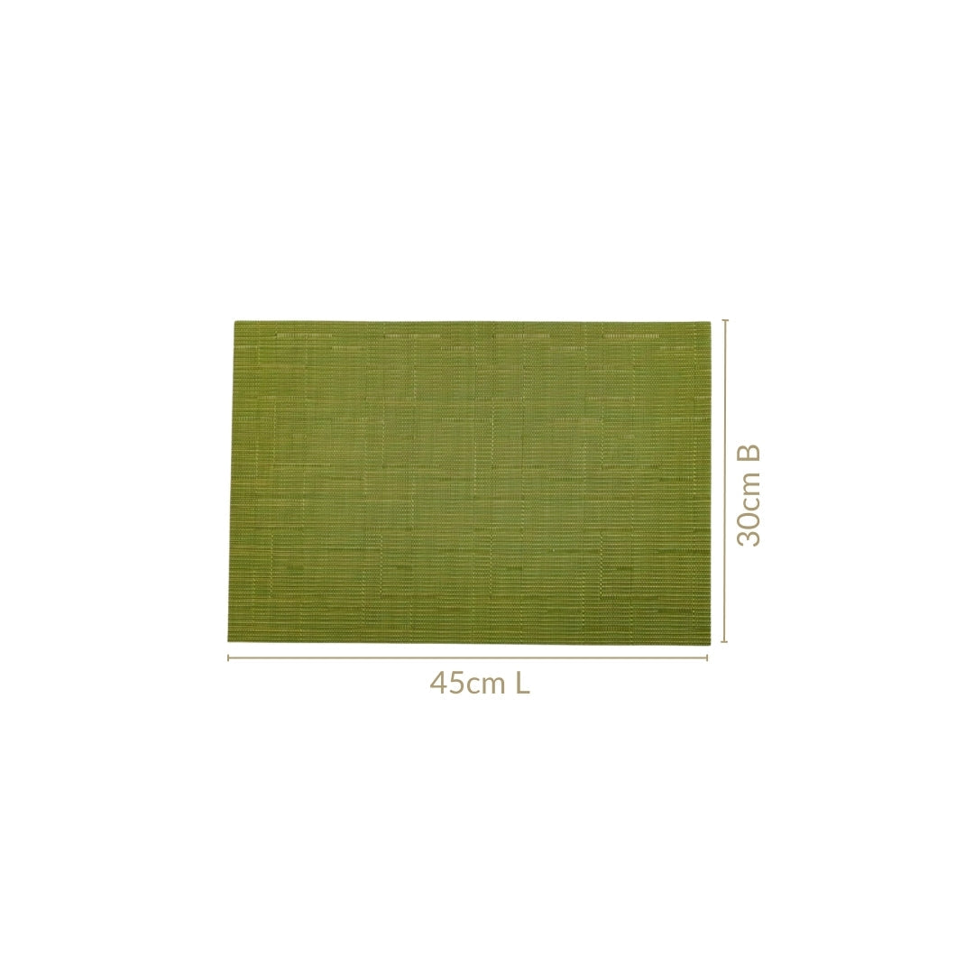 Green Textured Easy Clean Tablemat Set Of 6