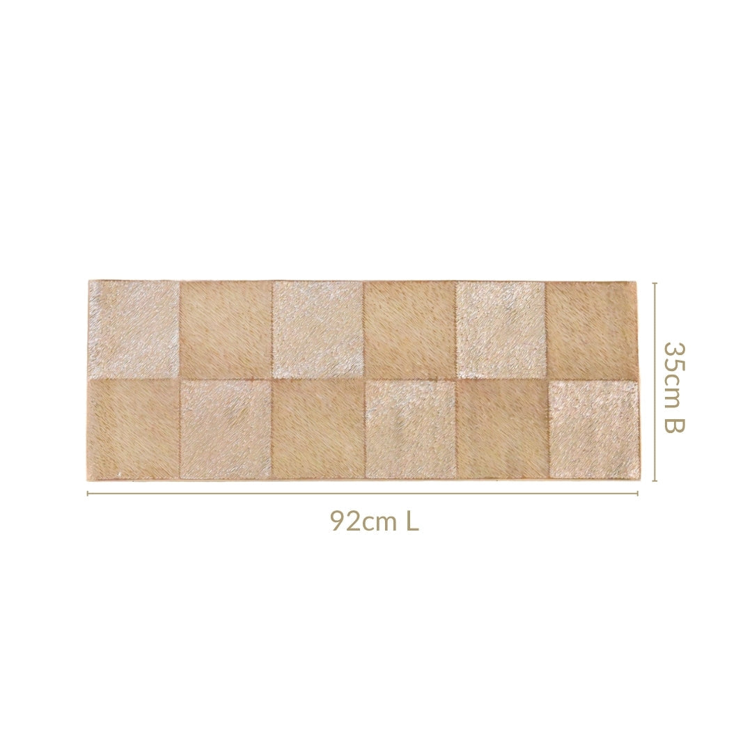 Grid Dining Table Runner Gold 92x35cm