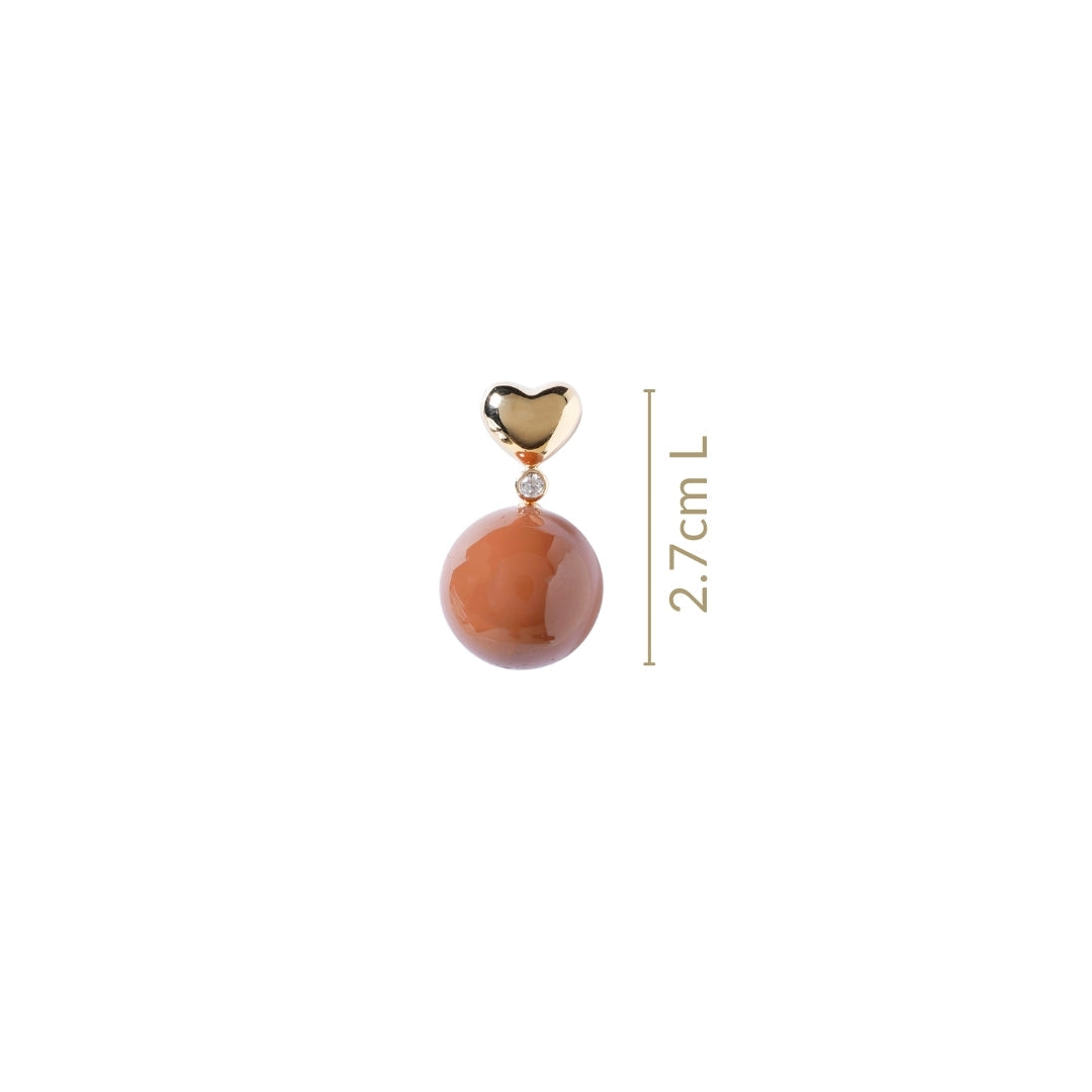 Heart Of Gold Drop Earrings Brown