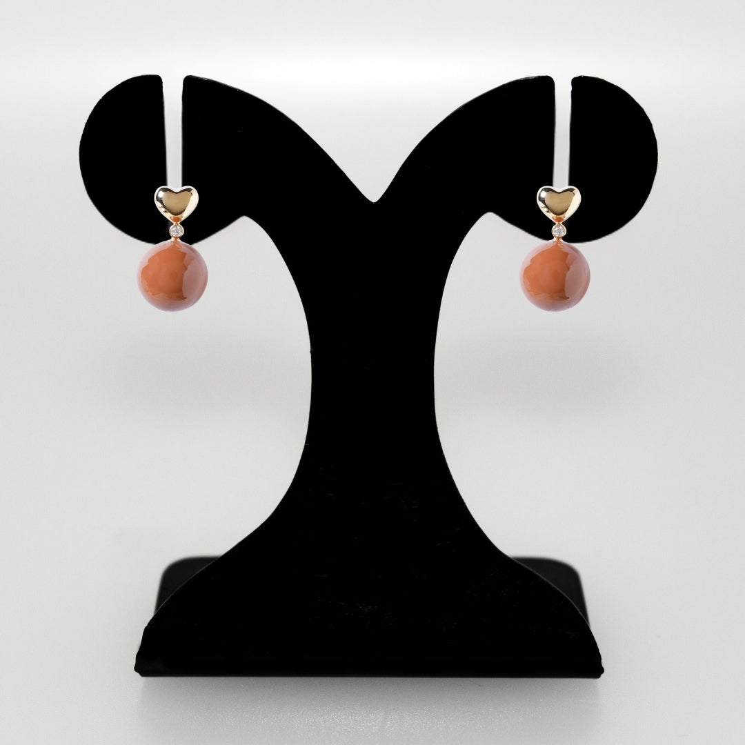 Heart Of Gold Drop Earrings Brown