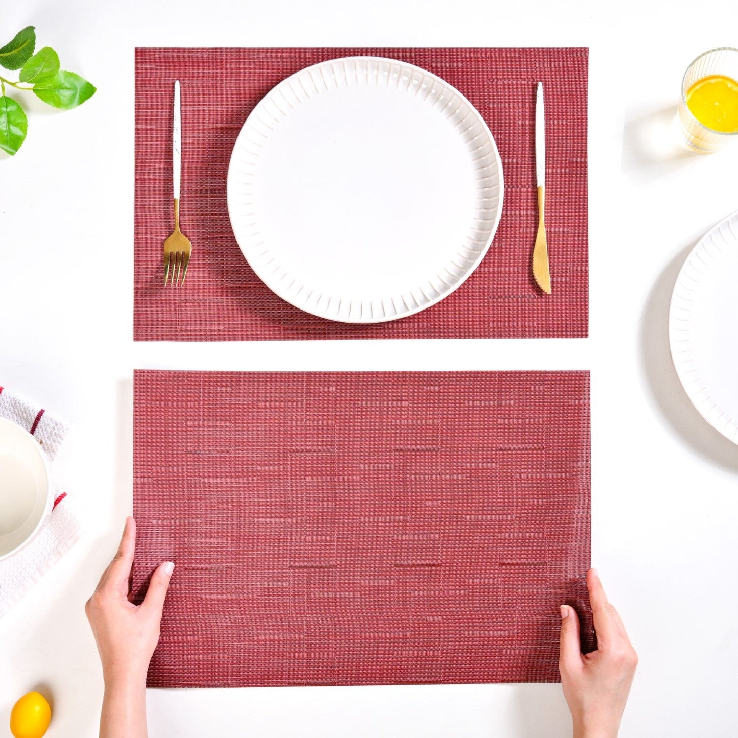 Heritage Red Table Mat Set Of 6