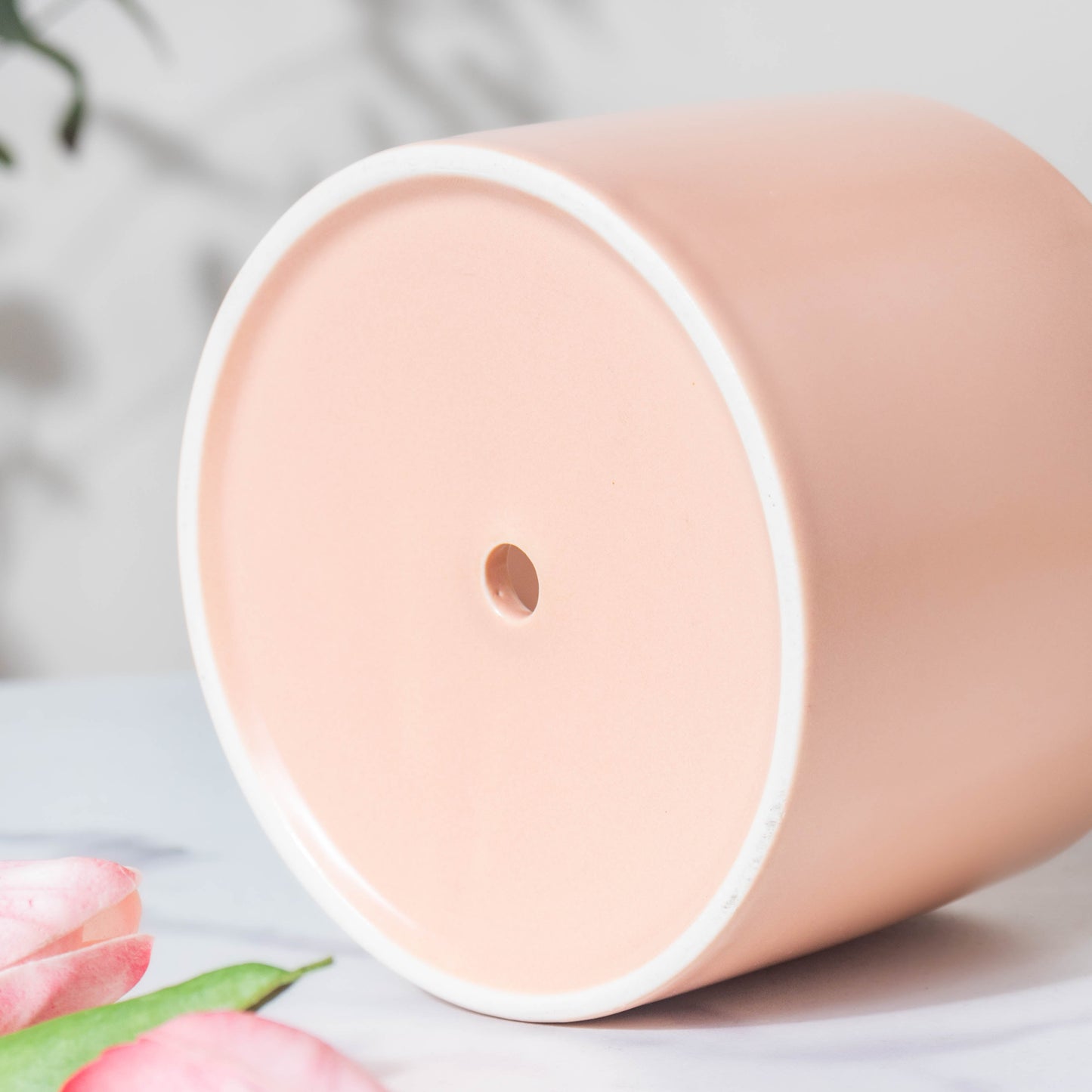 Home Ceramic Planter With Stand Pink