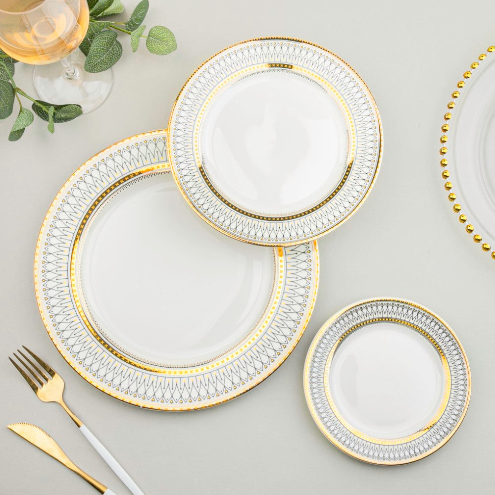 Gold Detailed Glam Dessert Plate