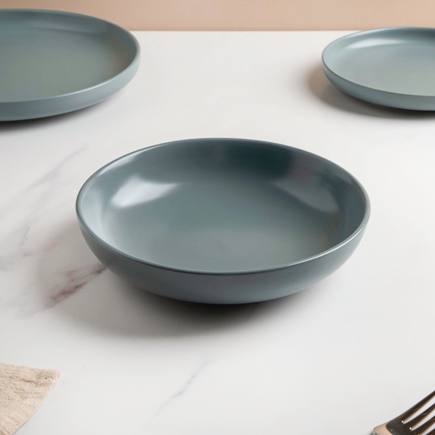 Riona Ceramic Deep Dish Green Grey 8 Inch