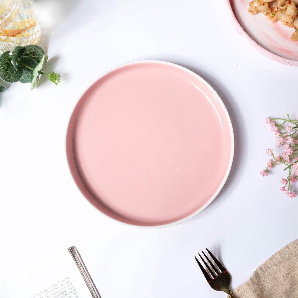 Pink Floral Plates