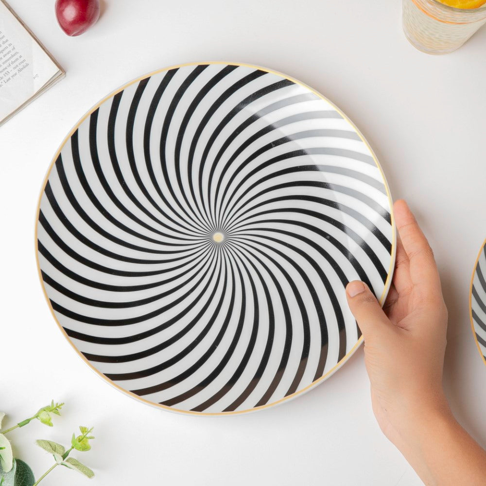 La Mode Spiral Dinner Plate 10 Inch