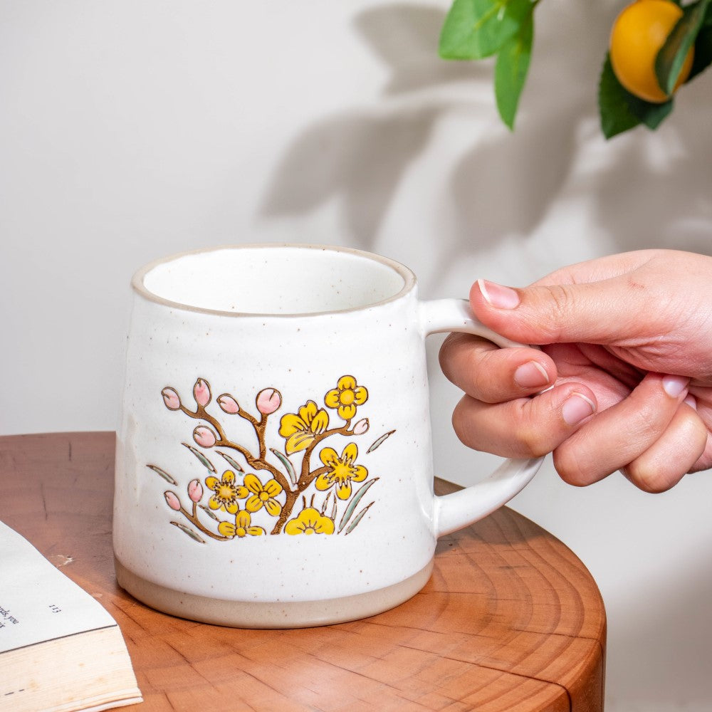 Floral Tulip Ceramic Mug 350 ml