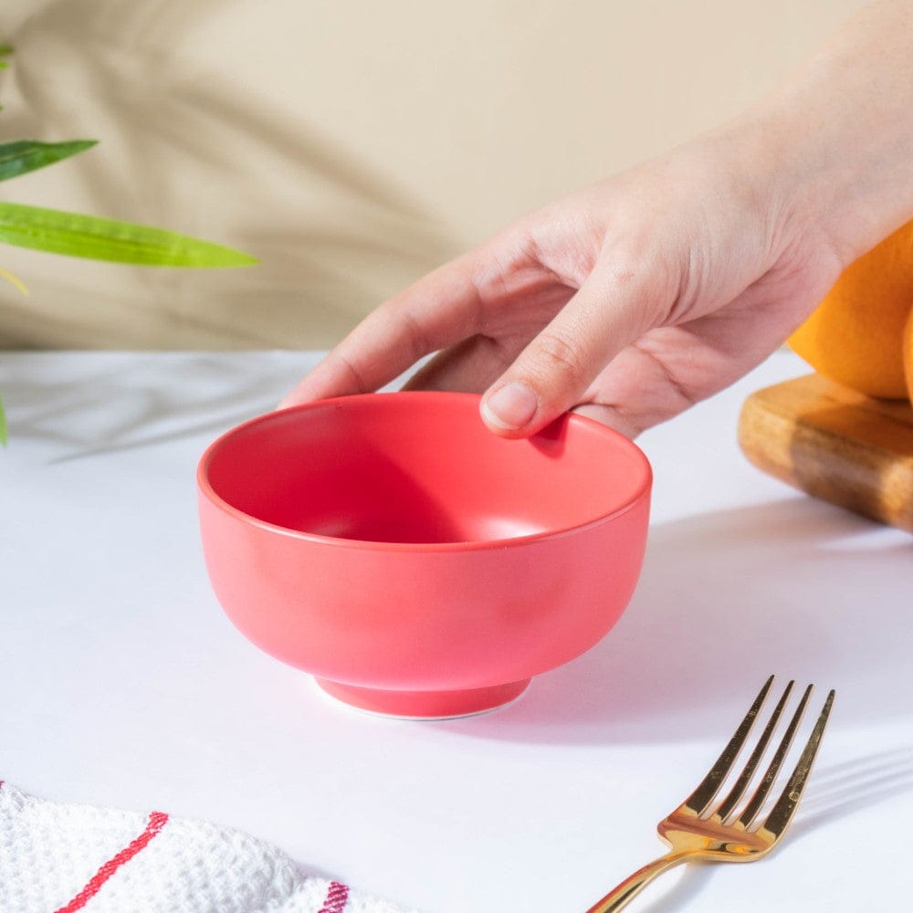 Miso Smooth Ceramic Snack Bowl Red 200 ml