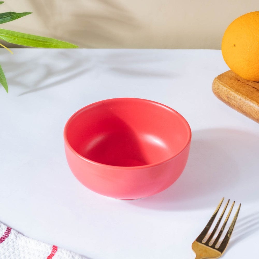 Miso Smooth Ceramic Snack Bowl Red 200 ml