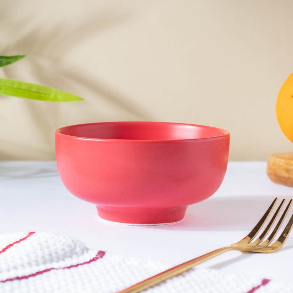 Miso Smooth Ceramic Snack Bowl Red 200 ml