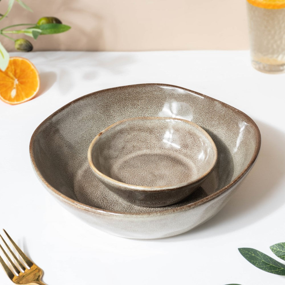 Rustic Handmade Snack Bowl Grey 150 ml