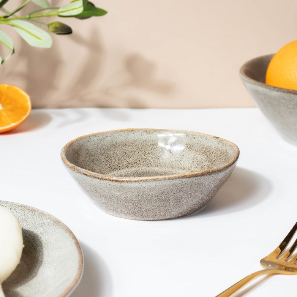 Rustic Handmade Snack Bowl Grey 150 ml
