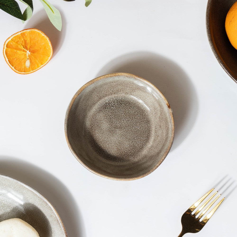 Rustic Handmade Snack Bowl Grey 150 ml