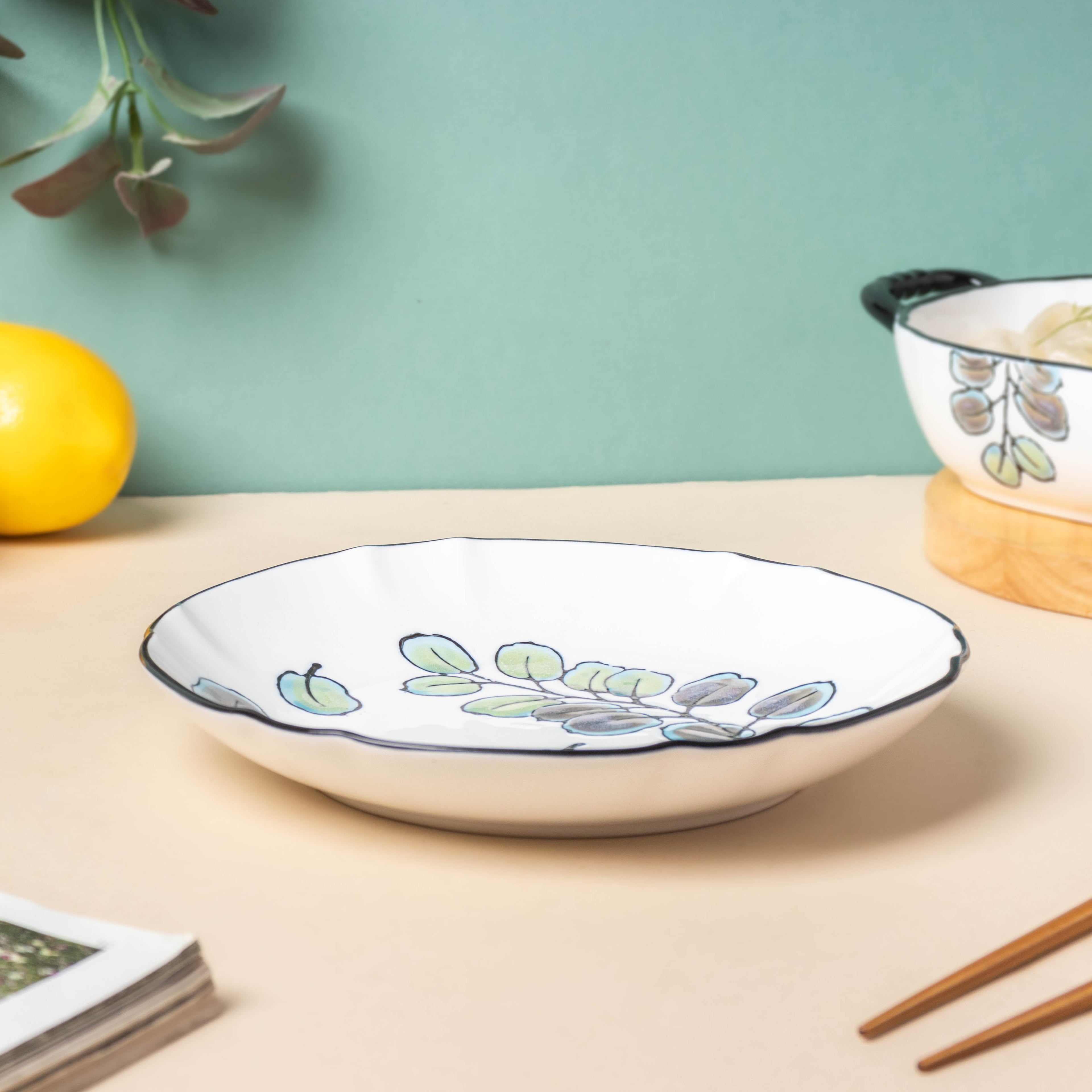 Aspen Leaves Snack Plate 7.5 Inch