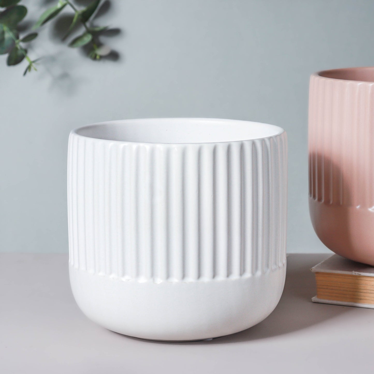Ribbed Flower Pot