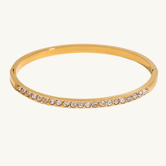 Glittering Diamond Bangle Bracelet