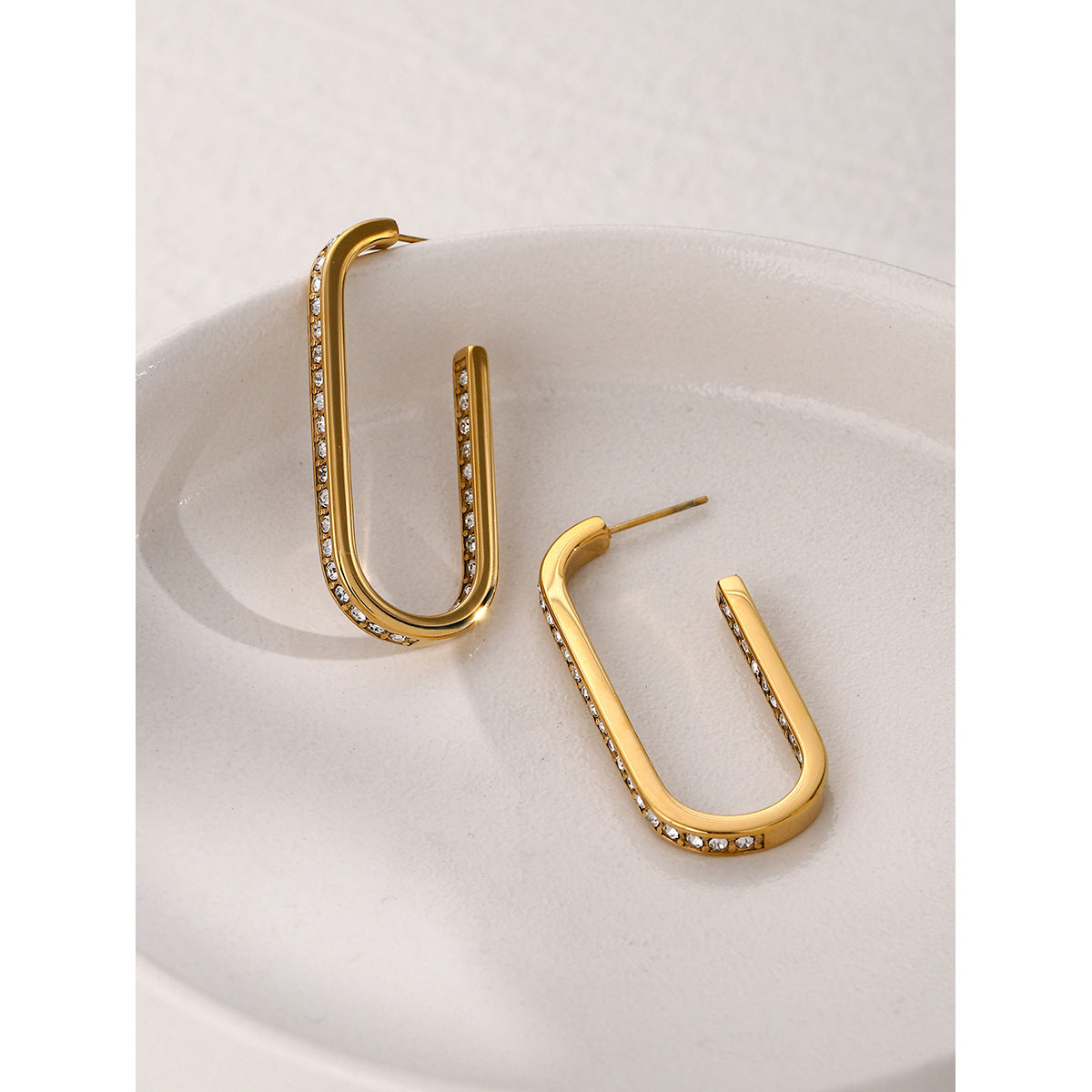Open U Half Hoop Earrings
