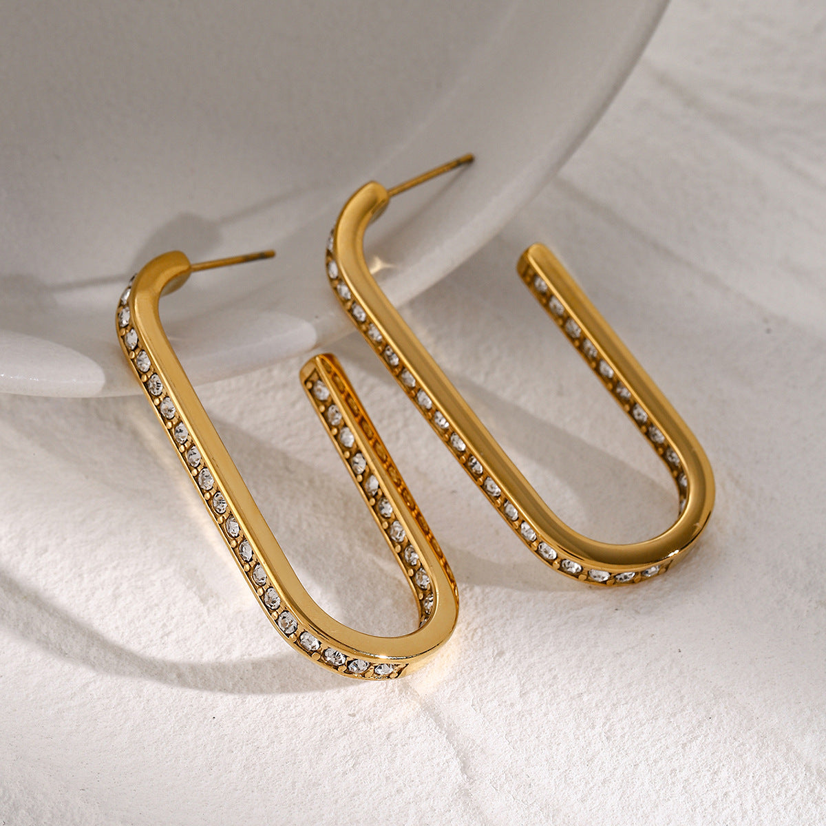 Open U Half Hoop Earrings