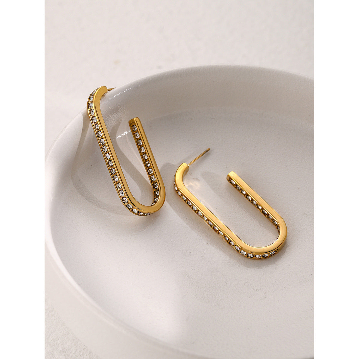 Open U Half Hoop Earrings