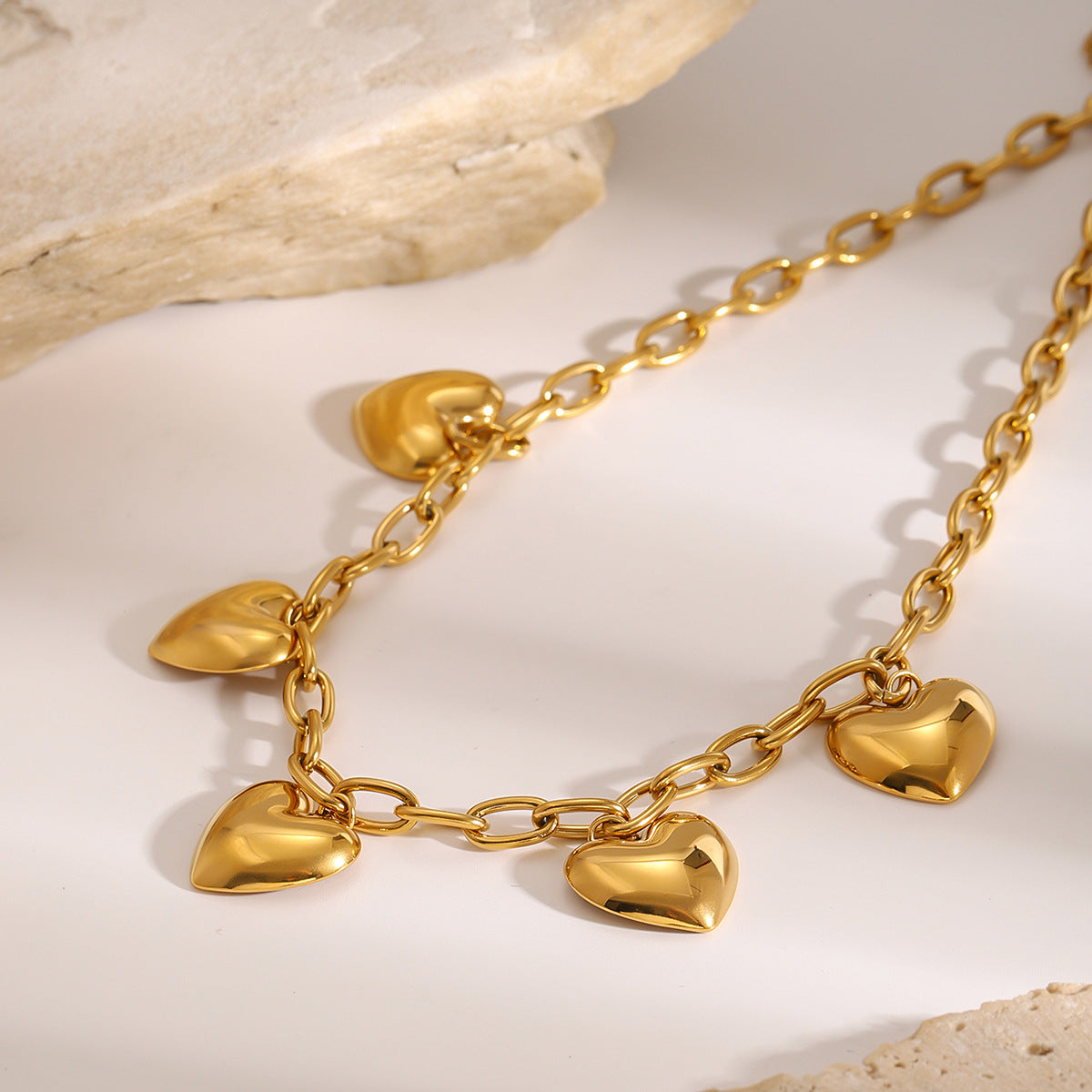 Chunky Heart Chain Necklace