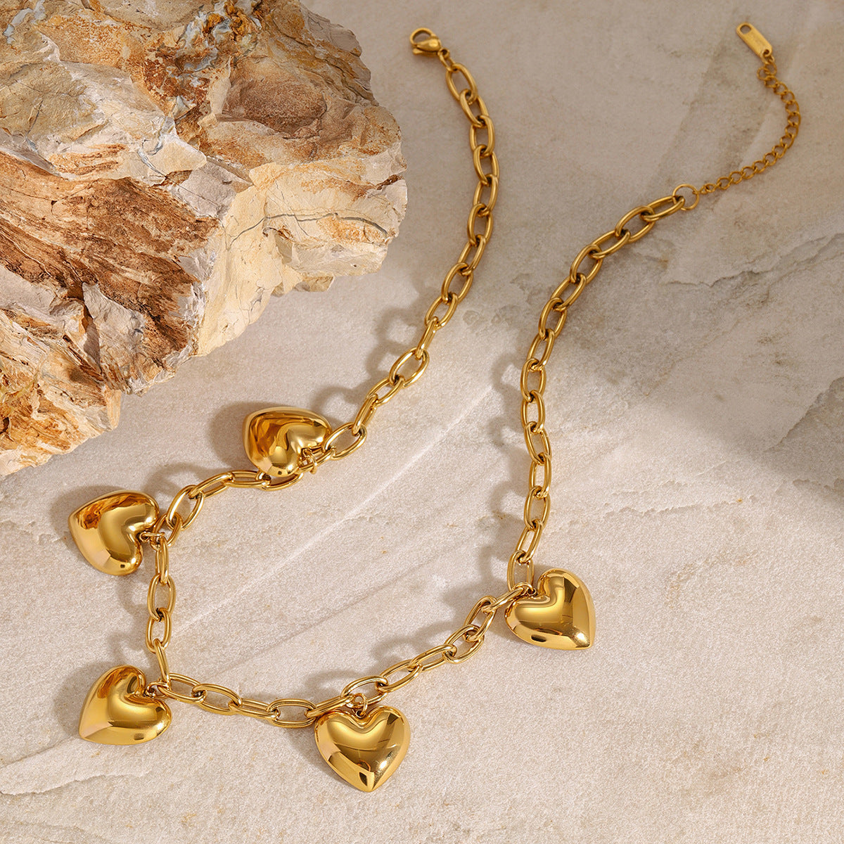 Chunky Heart Chain Necklace