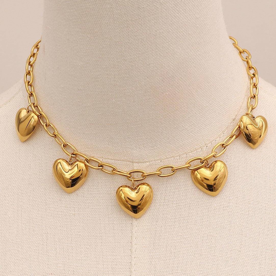 Chunky Heart Chain Necklace
