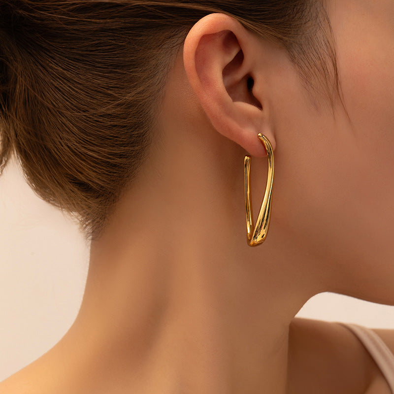 Irregular U Hoop Earrings