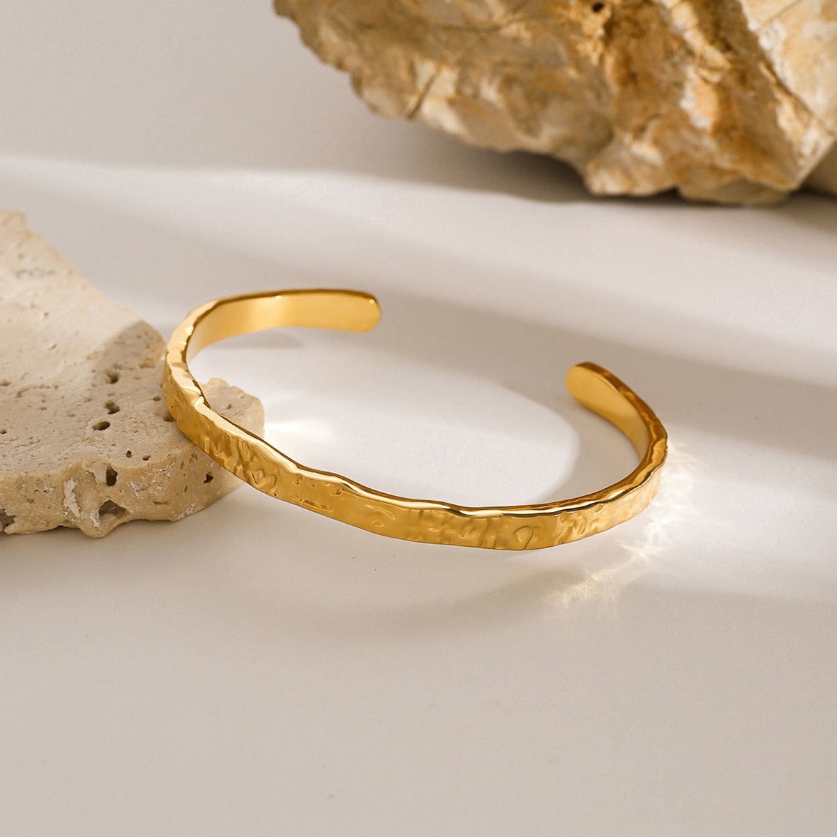 Textured Gold Cuff Bracelet