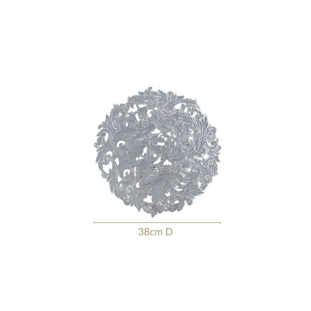 Icy Blue Luxe Round Tablemat Set Of 6