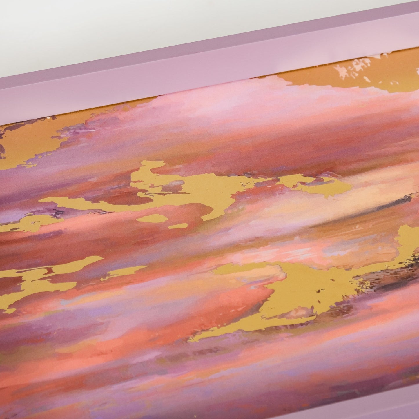 Impressionism Sky Art Tray Set Of 2 Mauve