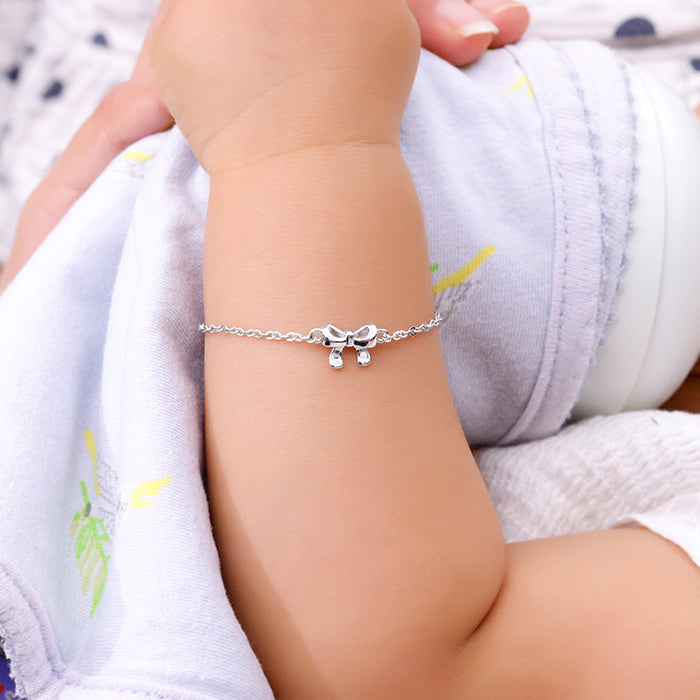 Silver Lil’ Bow Kids Bracelet (0 - 2 Years)