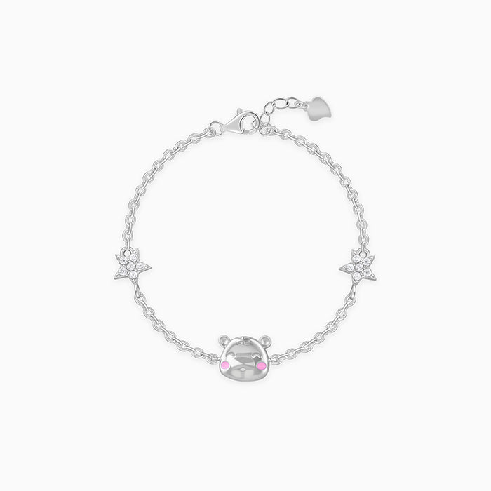 Silver Kitten Charm Kids Bracelet (0 - 2 Years)