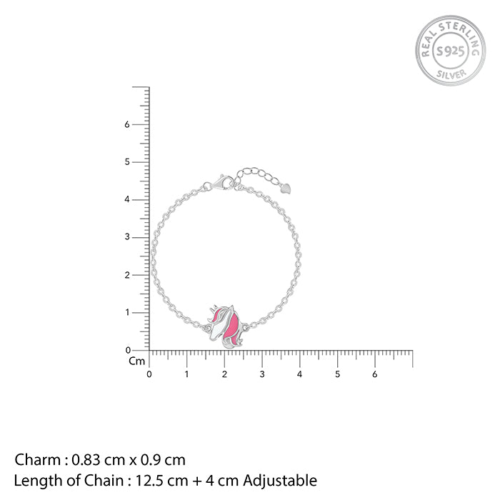 Silver Enchanting Unicorn Kids Bracelet (2 - 8 Years)