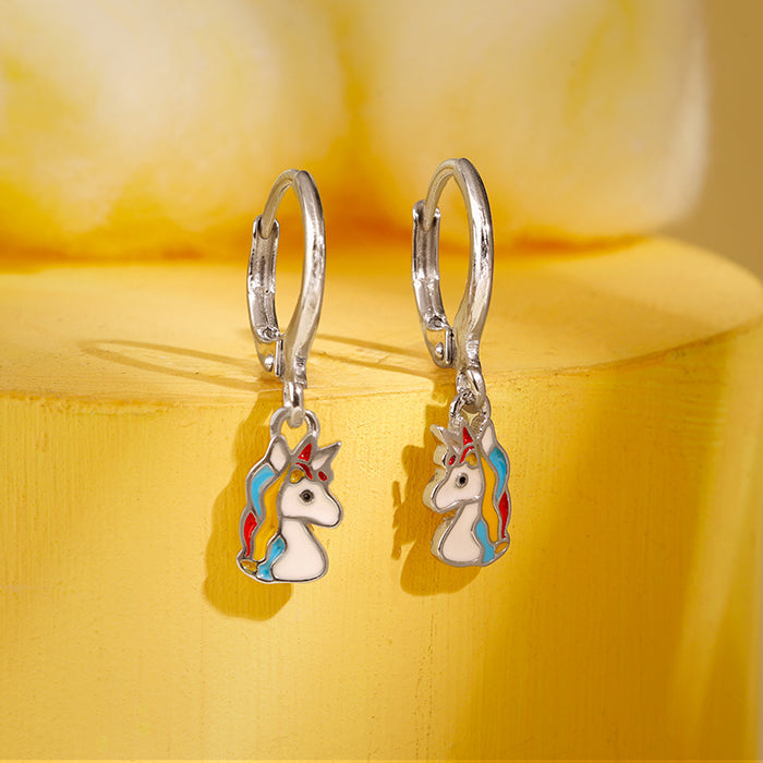 Silver Dream Unicorn Kids Earrings