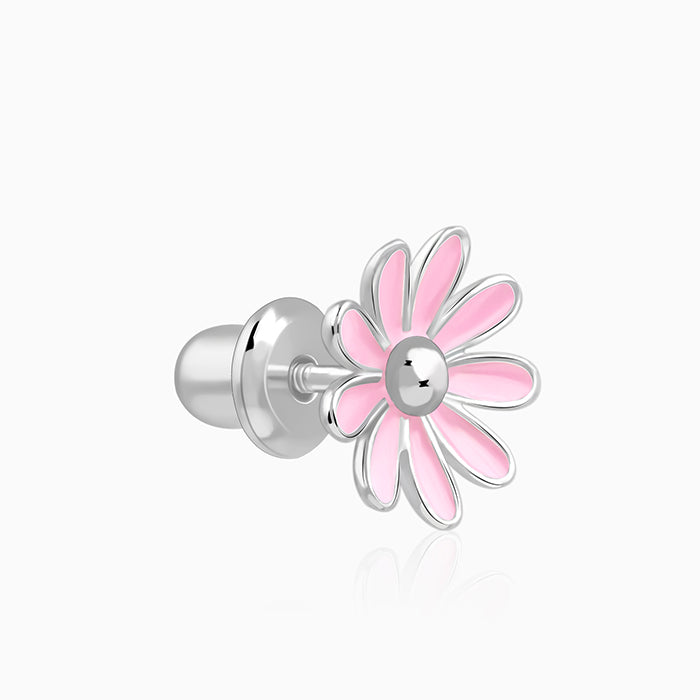 Silver Blush Daisy Kids Stud Earrings