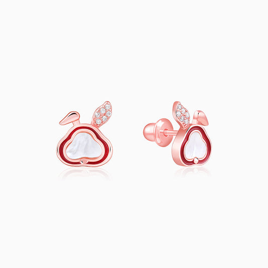 Rose Gold Bunny Kids Earrings
