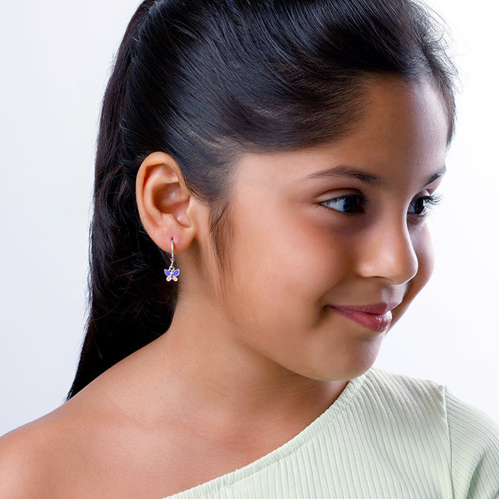 Silver Winglet Kids Earrings
