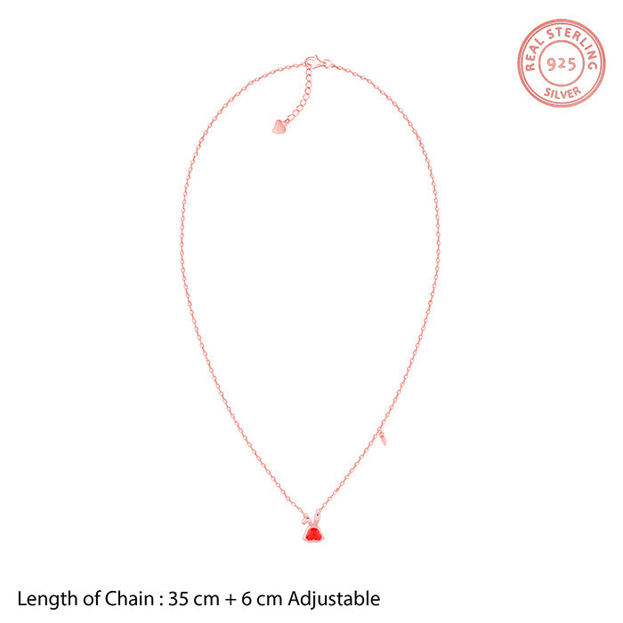 Rose Gold Bunny Kids Necklace