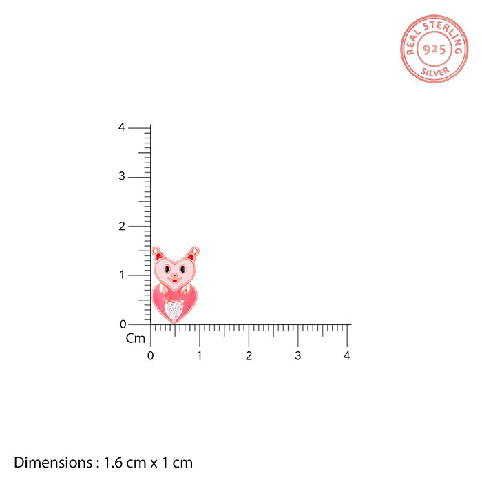 Rose Gold Cutie Heart Boo Kids Necklace