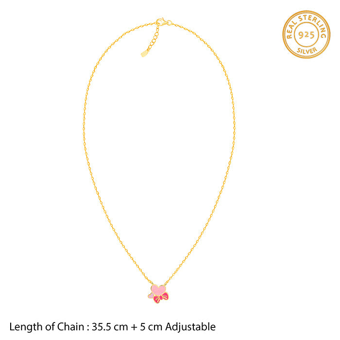Golden Hearty Bow Kids Necklace