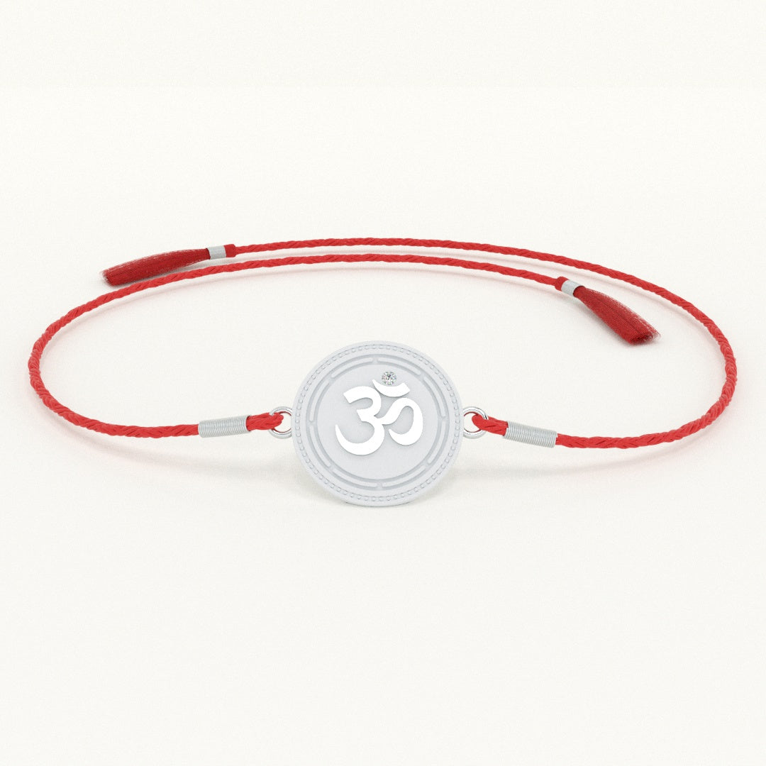 Ombliss 0.01 Carat Lab-Grown Diamond 999 Silver Coin Rakhi