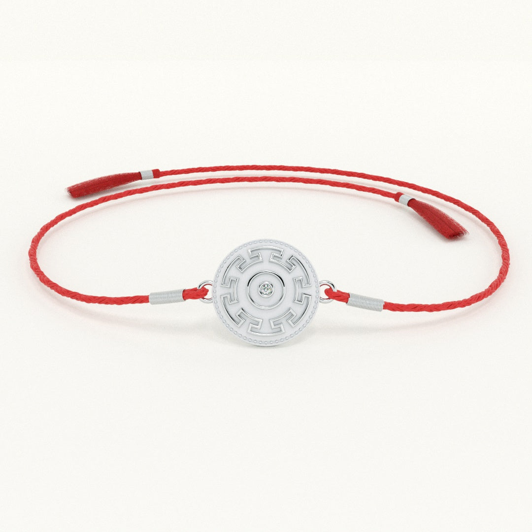 Infinite Path 0.01 Carat Lab-Grown Diamond 999 Silver Coin Rakhi