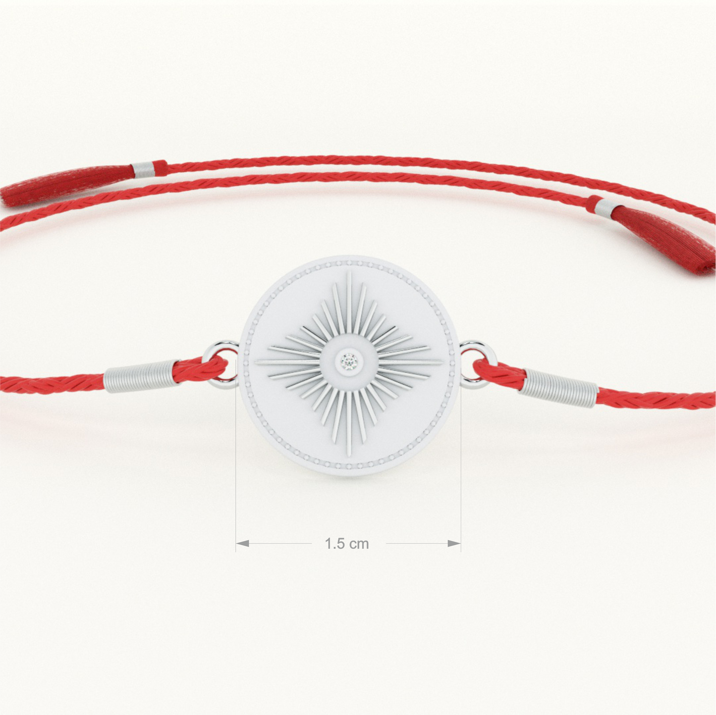 Sunshine 0.01 Carat Lab-Grown Diamond 999 Silver Coin Rakhi