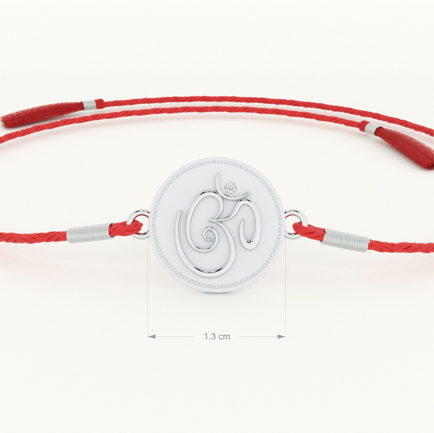 Peace & Power 0.01 Carat Lab-Grown Diamond 999 Silver Rakhi