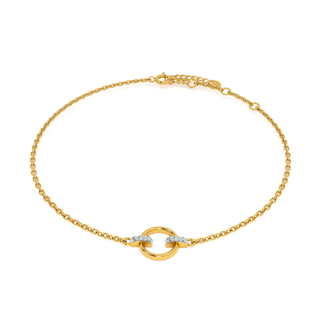 Halo Harmony 9KT Gold Lab Grown Diamond Bracelet