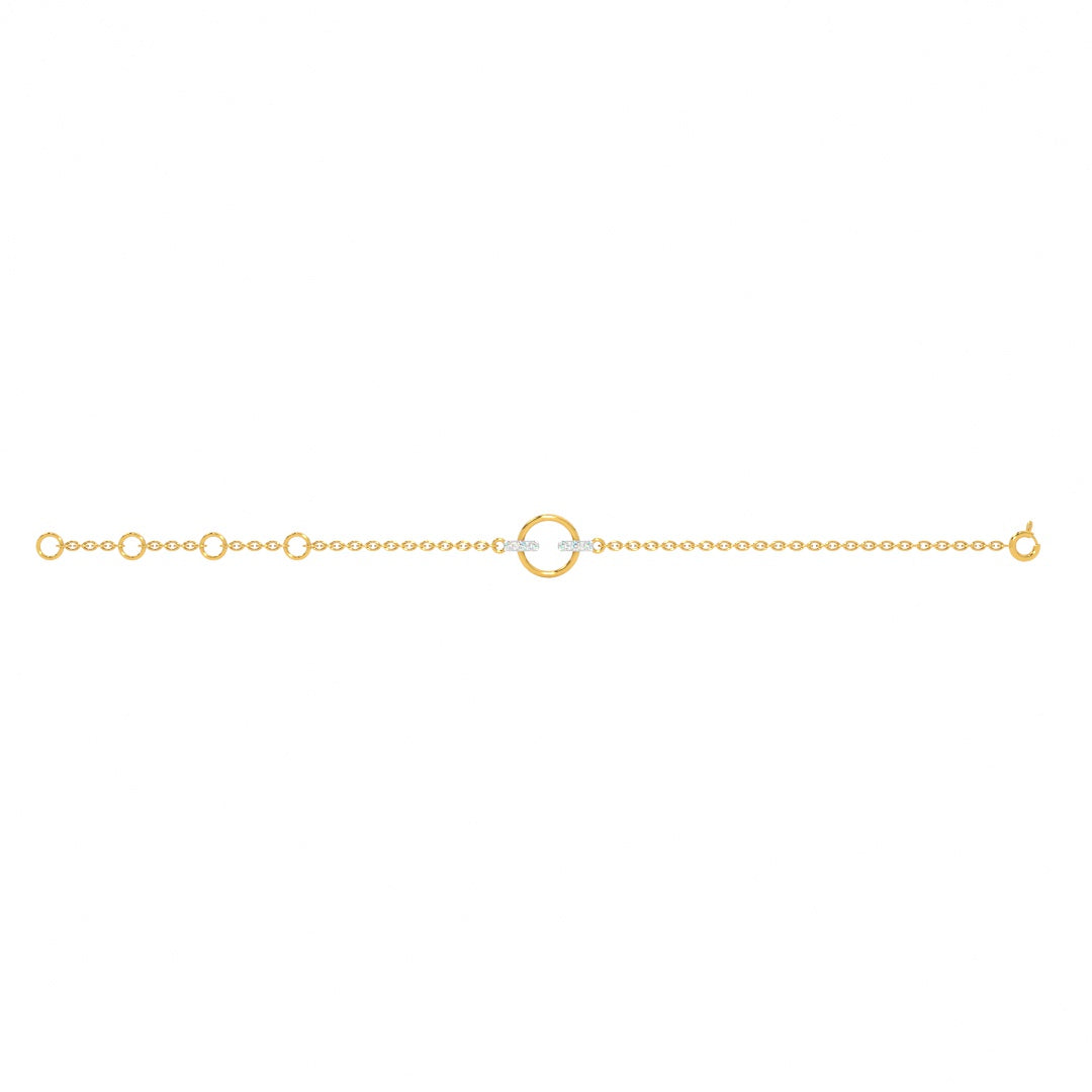 Halo Harmony 9KT Gold Lab Grown Diamond Bracelet