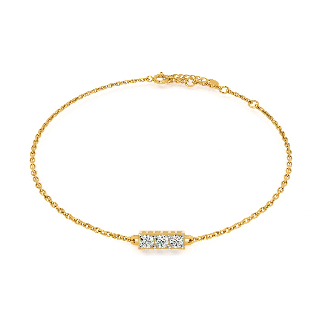 Ivory Ray 9KT Gold Lab Grown Diamond Bracelet